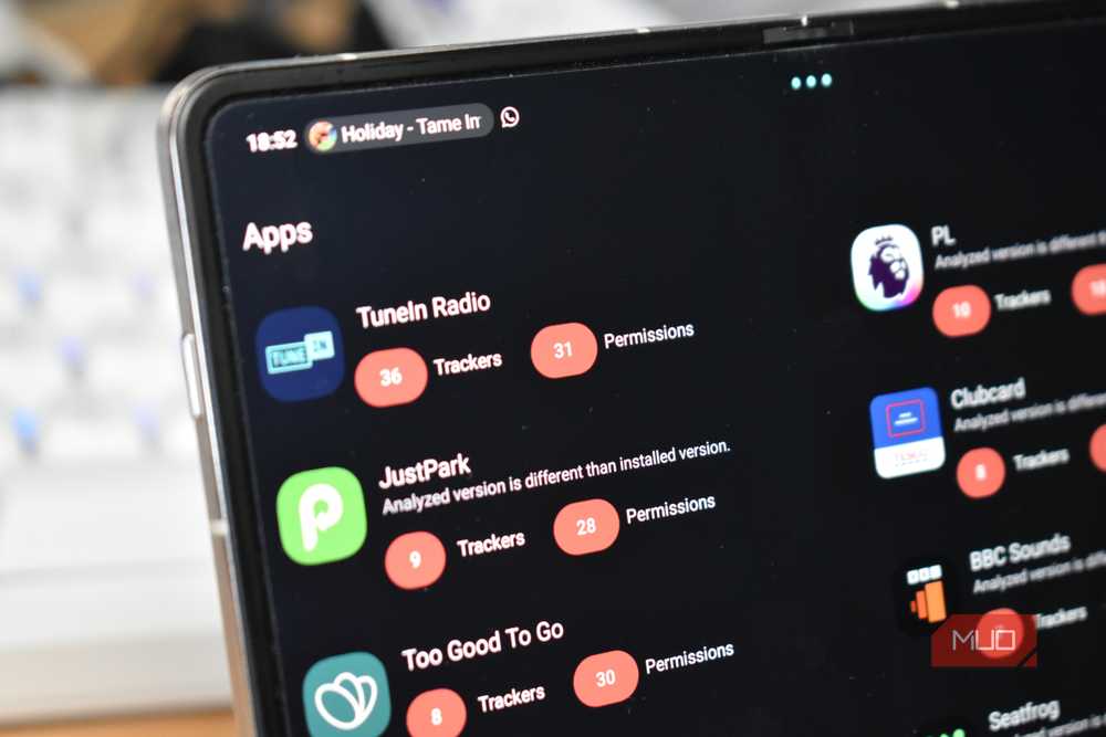 A detailed view of trackers found in a single app, showing how Exodus breaks down each embedded SDK