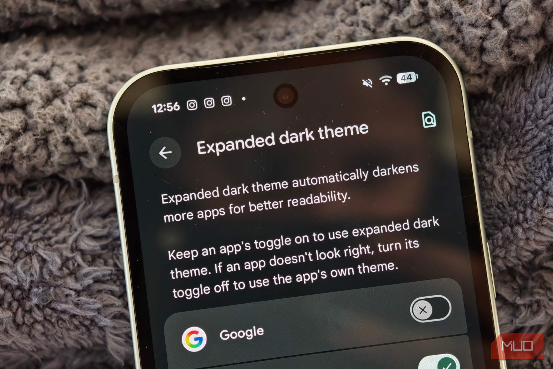 Expanded dark theme closer look