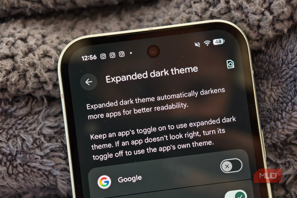 Expanded dark theme closer look
