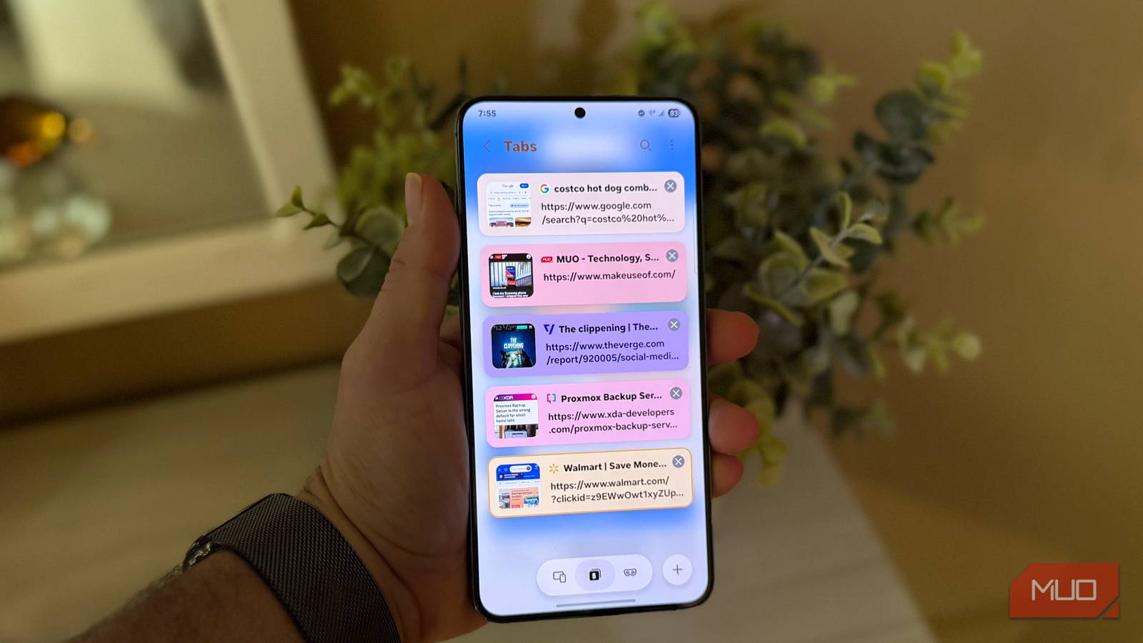 samsung internet tab view