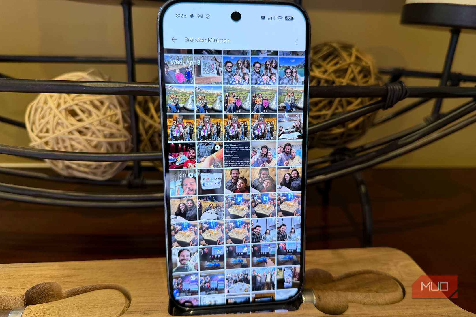 photo gallery with small tiles
