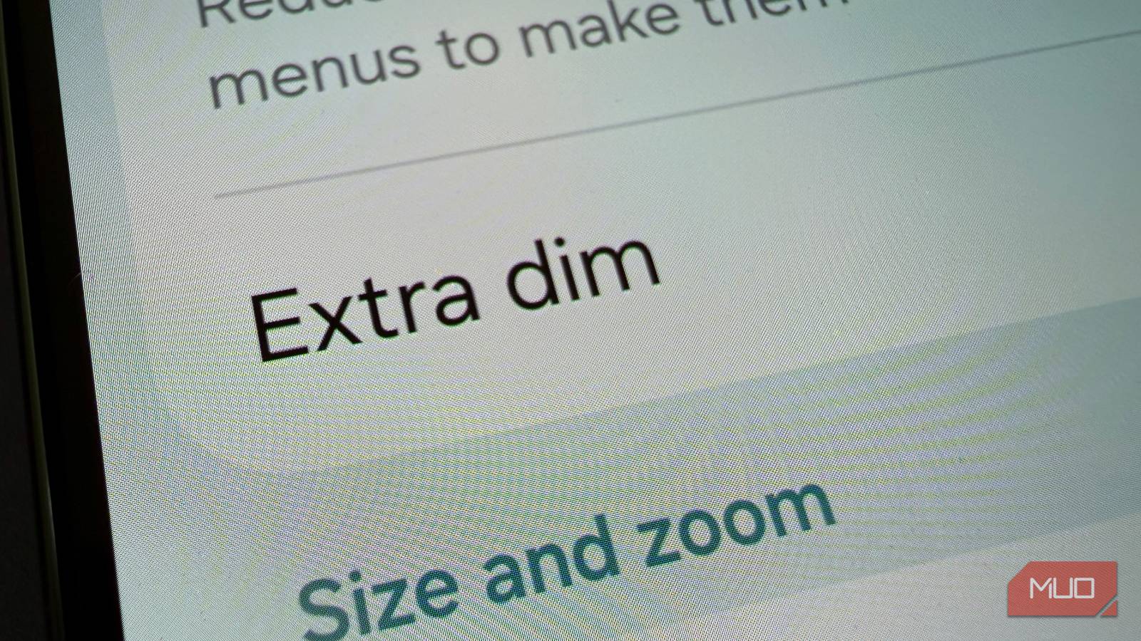 extra dim on samsung