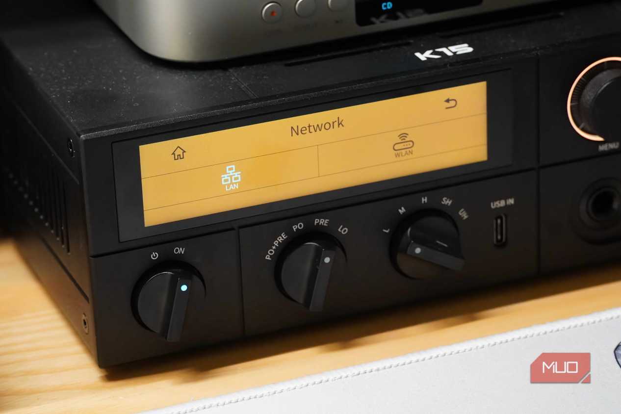 The network page of the Fiio K15.