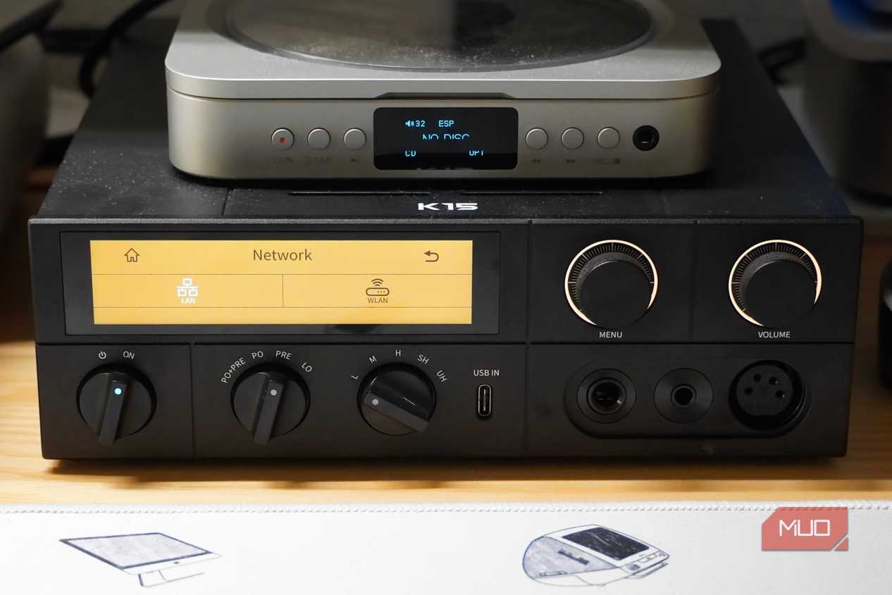 The network menu of the Fiio K15.