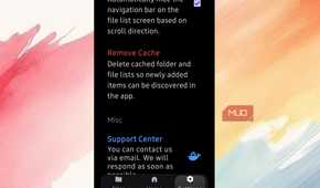 File Tree Size on a phone removing cache