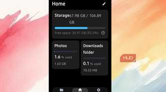 File Tree Size showing the storage