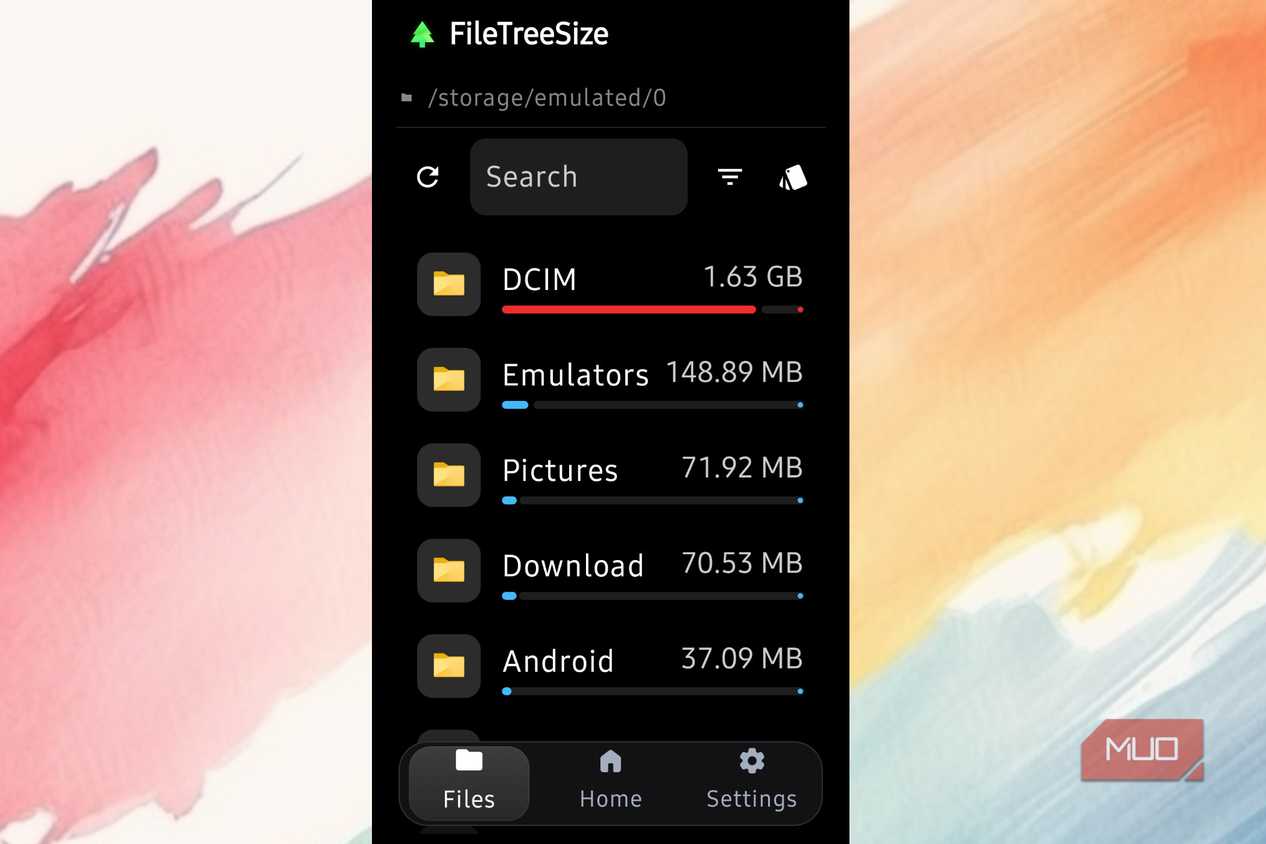 FillTreeSize showing all the filled up spot