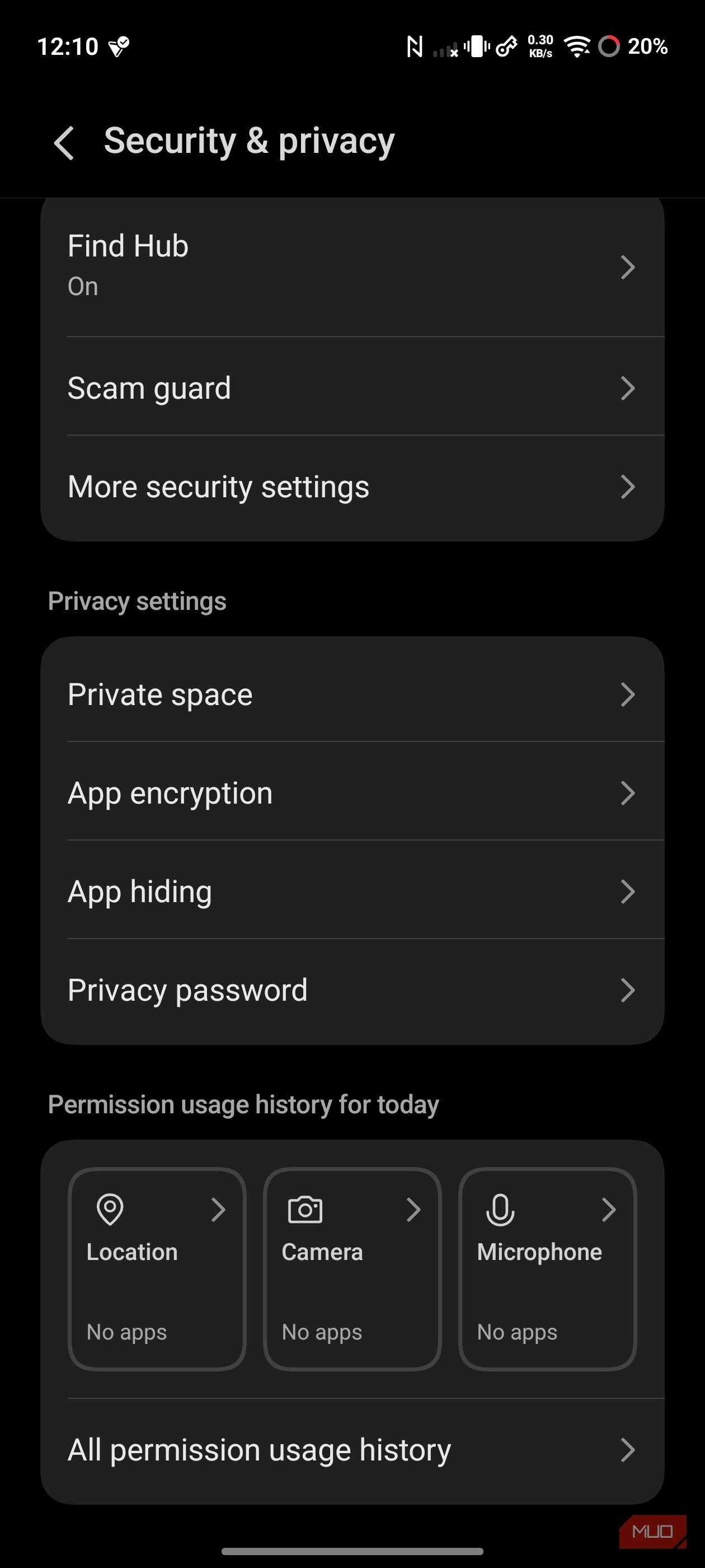 Finding More security settings on a Vivo phone