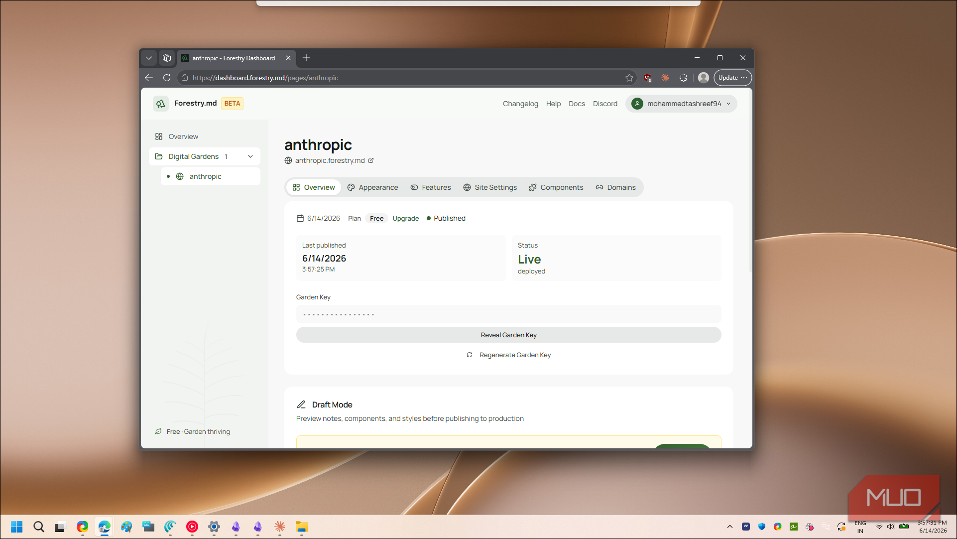 Forestry Dashboard Anthropic Project Live