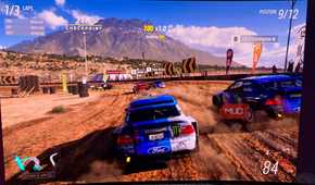 Forza Horizon 5 on a Samsung Odyssey OLED G9 gaming monitor