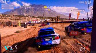 Forza Horizon 5 on a Samsung Odyssey OLED G9 gaming monitor
