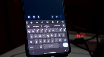 an Android smartphone showing the FUTO keyboard interface