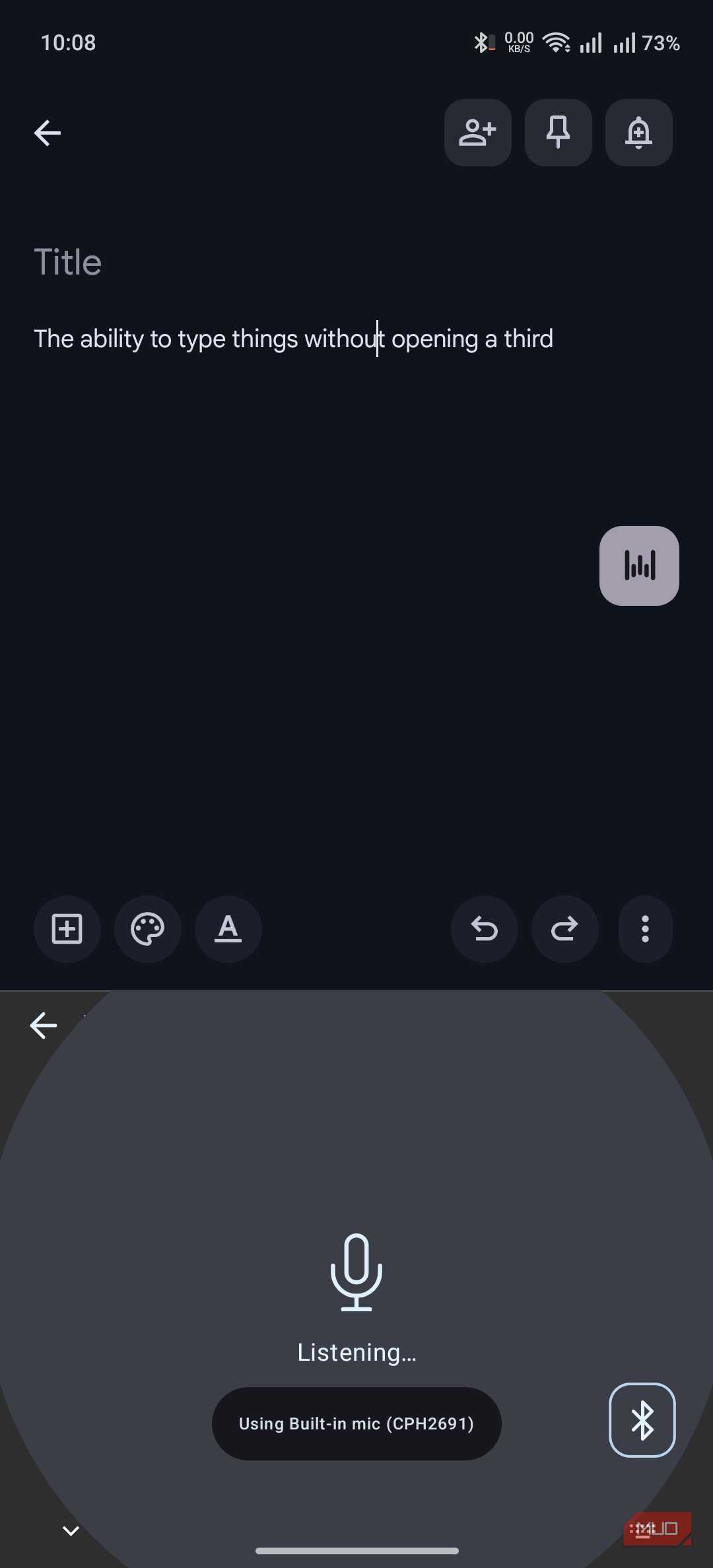 typing interface or voice typing on FUTO keyboard