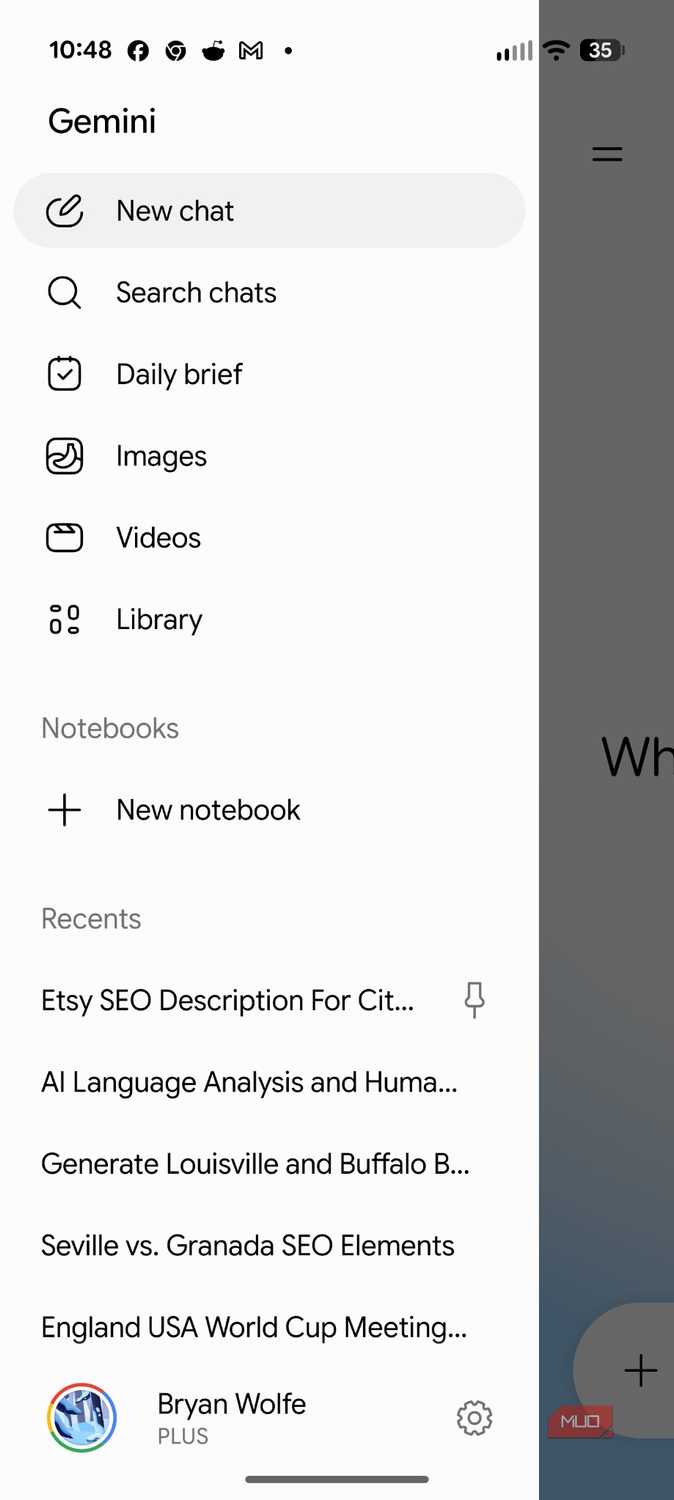 Gemini on Android Auto screenshot.