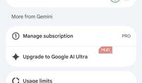 Screenshot Gemini settings on Android.