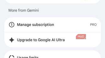Screenshot Gemini settings on Android.