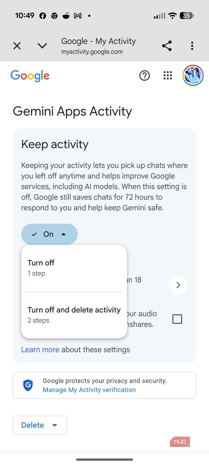 Gemini on Android Auto screenshot.