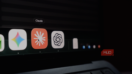 a MacBook Air dock displaying icons of Google Gemini, Claude, and ChatGPT