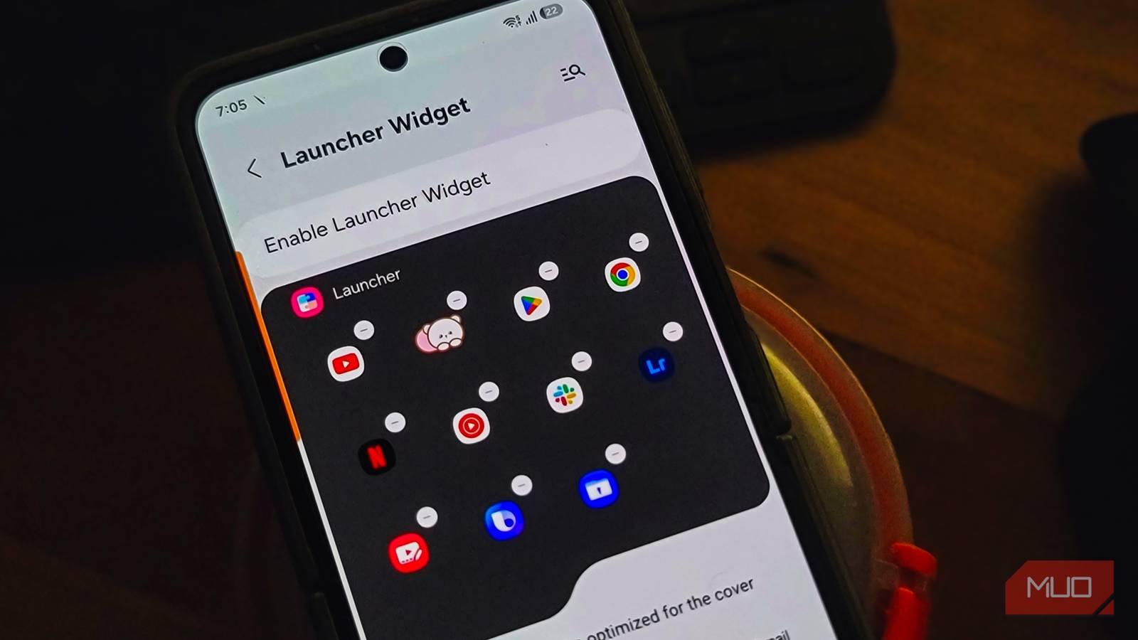 Good Lock app launcher widget on the Galaxy  Z Flip 6