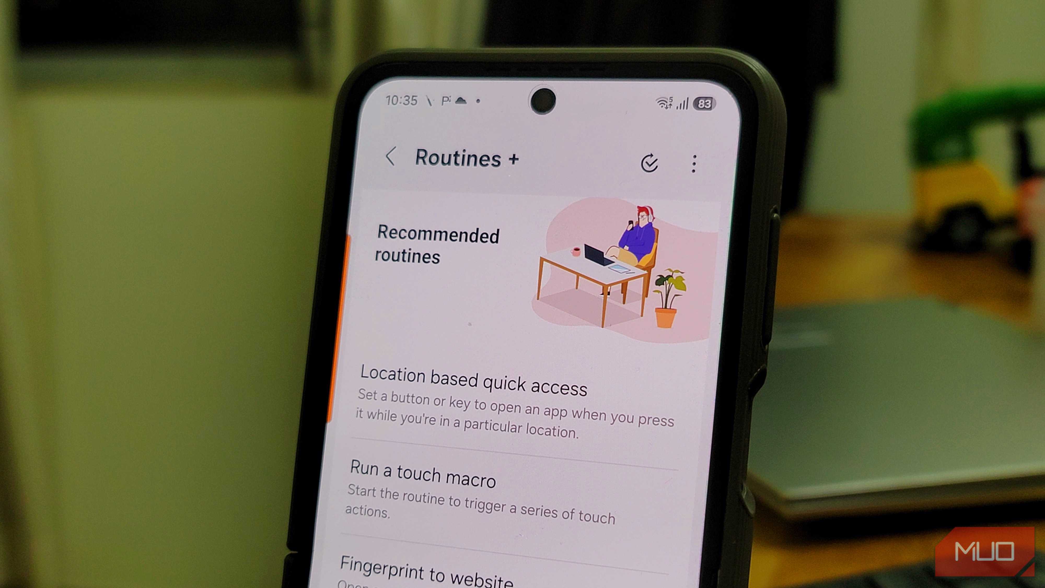 Good Lock Routines+ configuration on Samsung Galaxy Z Flip 6