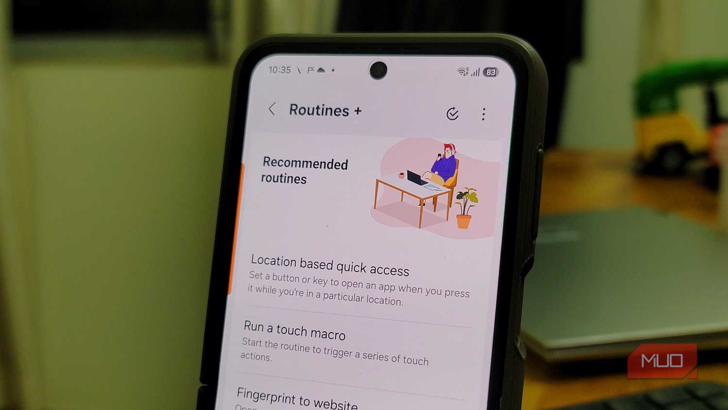 Good Lock Routines+ configuration on Samsung Galaxy Z Flip 6