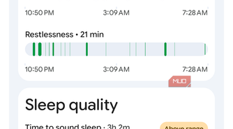 Viewing health and fitness data in the Google Health app.