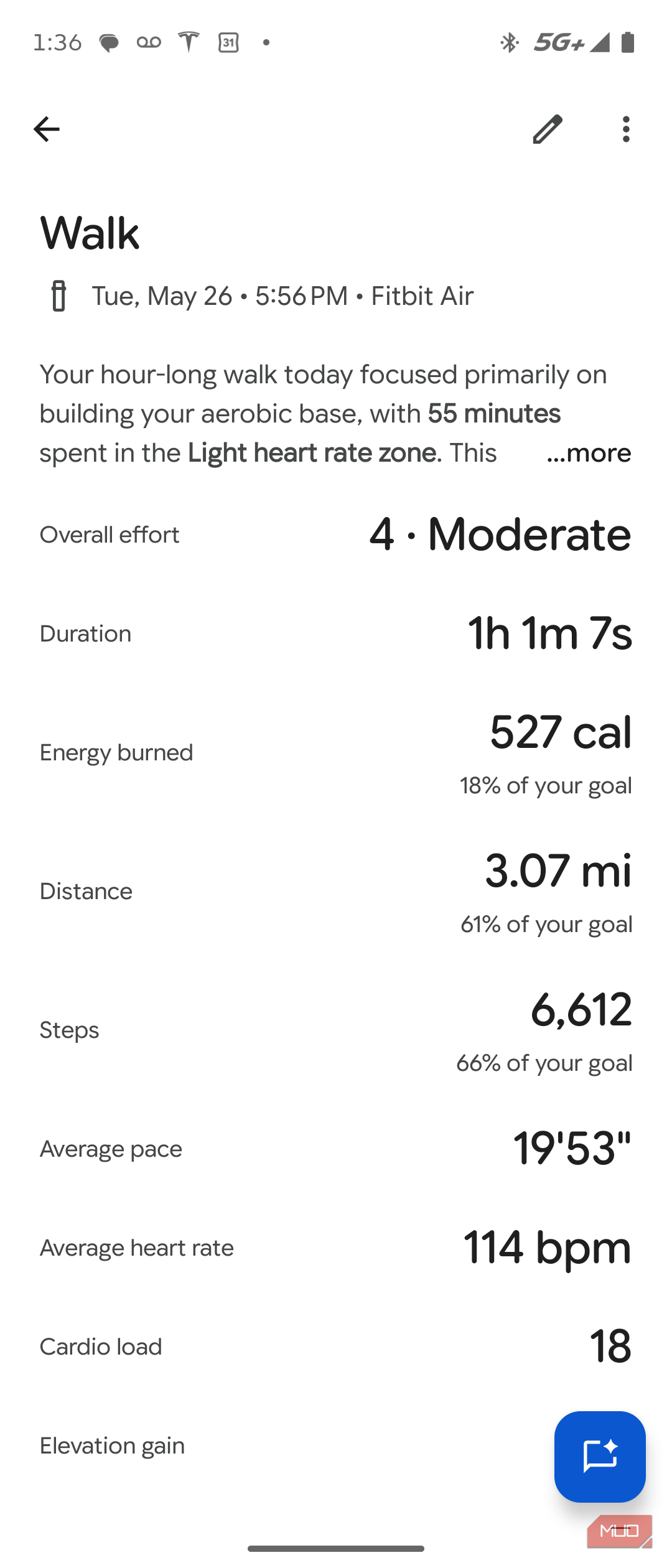 Viewing health and fitness data in the Google Health app.