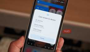 Mirroring a screen to a device.