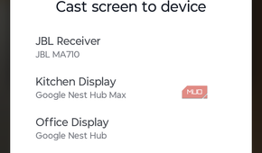 Choosing a device to cast to in Android.