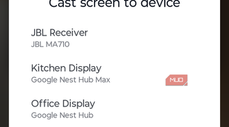 Choosing a device to cast to in Android.