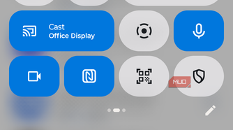 The Google Cast toggle in the control panel.