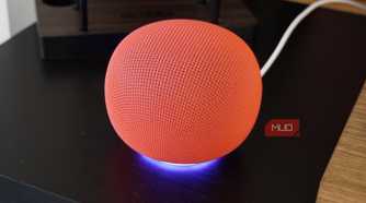 The glow ring on the bottom of the Google Home Speaker.