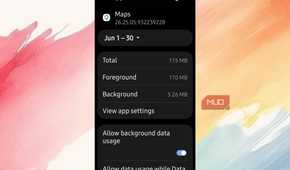 Google Maps app details on Android
