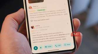 Reviews and photos in the Google Maps app.