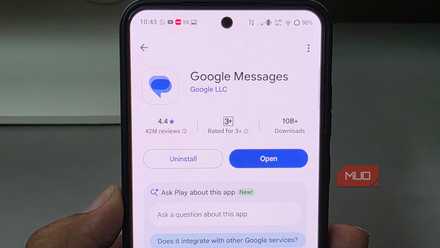 Google Messages app shown in Google Play Store