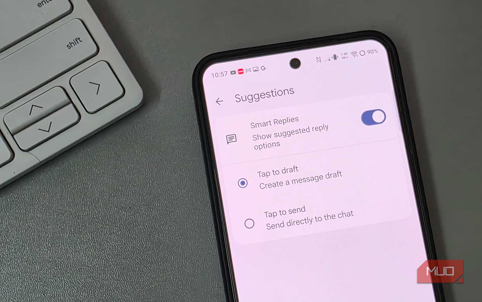 Google Messages suggested replies settings