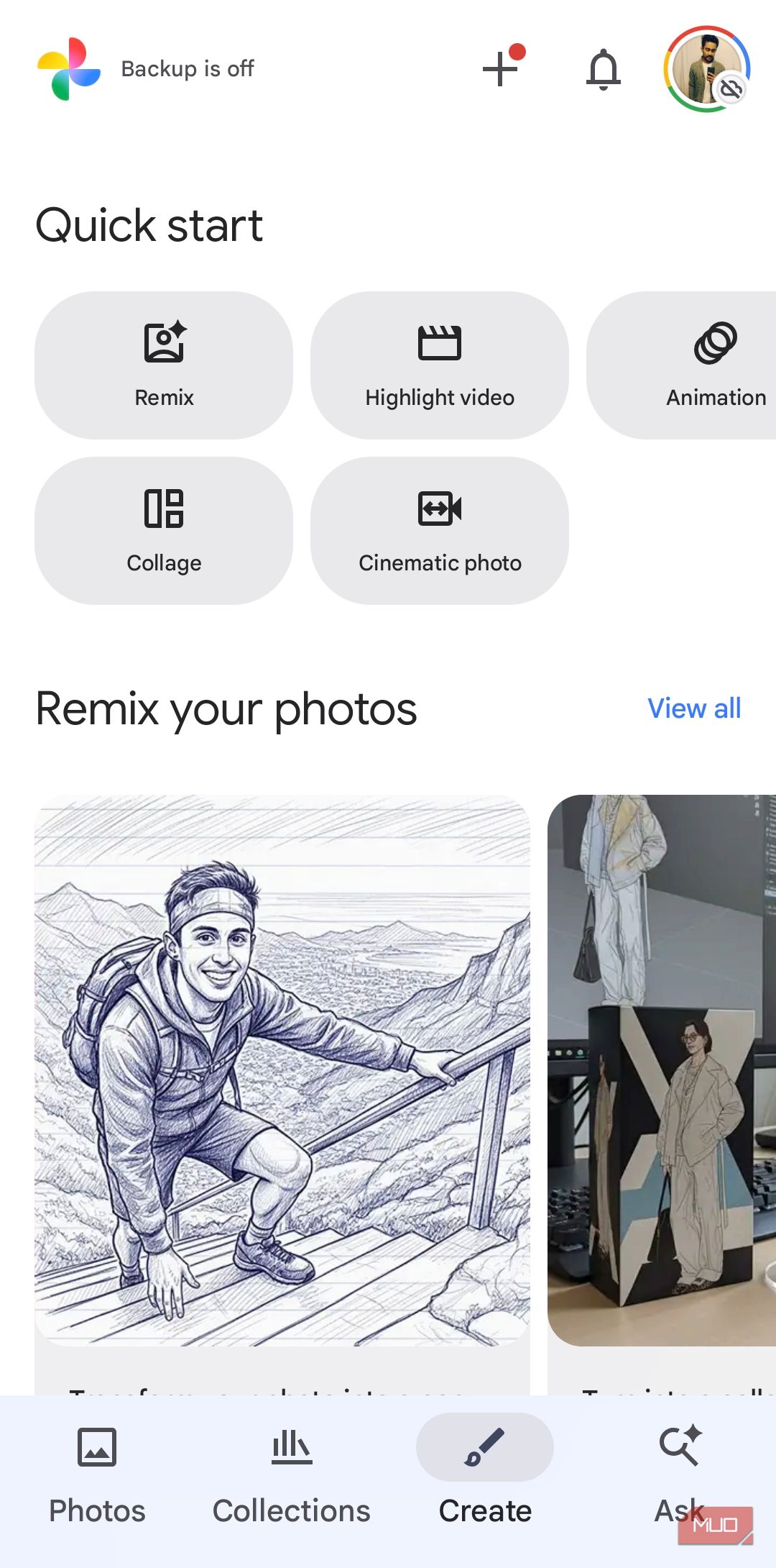 Google Photos app on Android