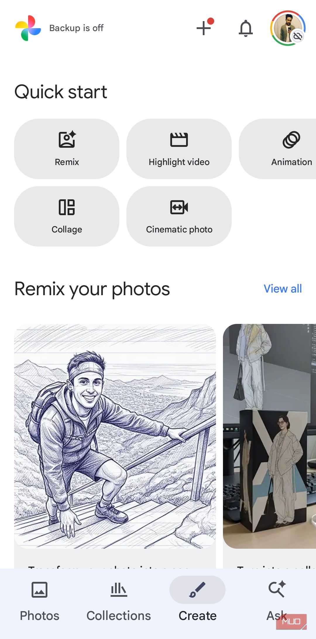 Google Photos app on Android