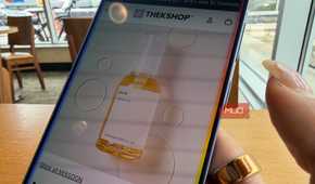 Google Translate Circle to Search on an image of a Korean beauty product showing the label in English.