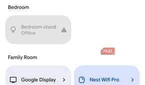 Screenshot Smart Home device grouping.