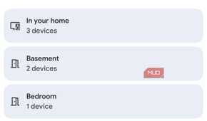 Screenshot Smart Home device grouping