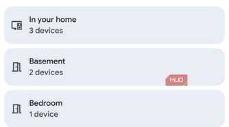 Screenshot Smart Home device grouping