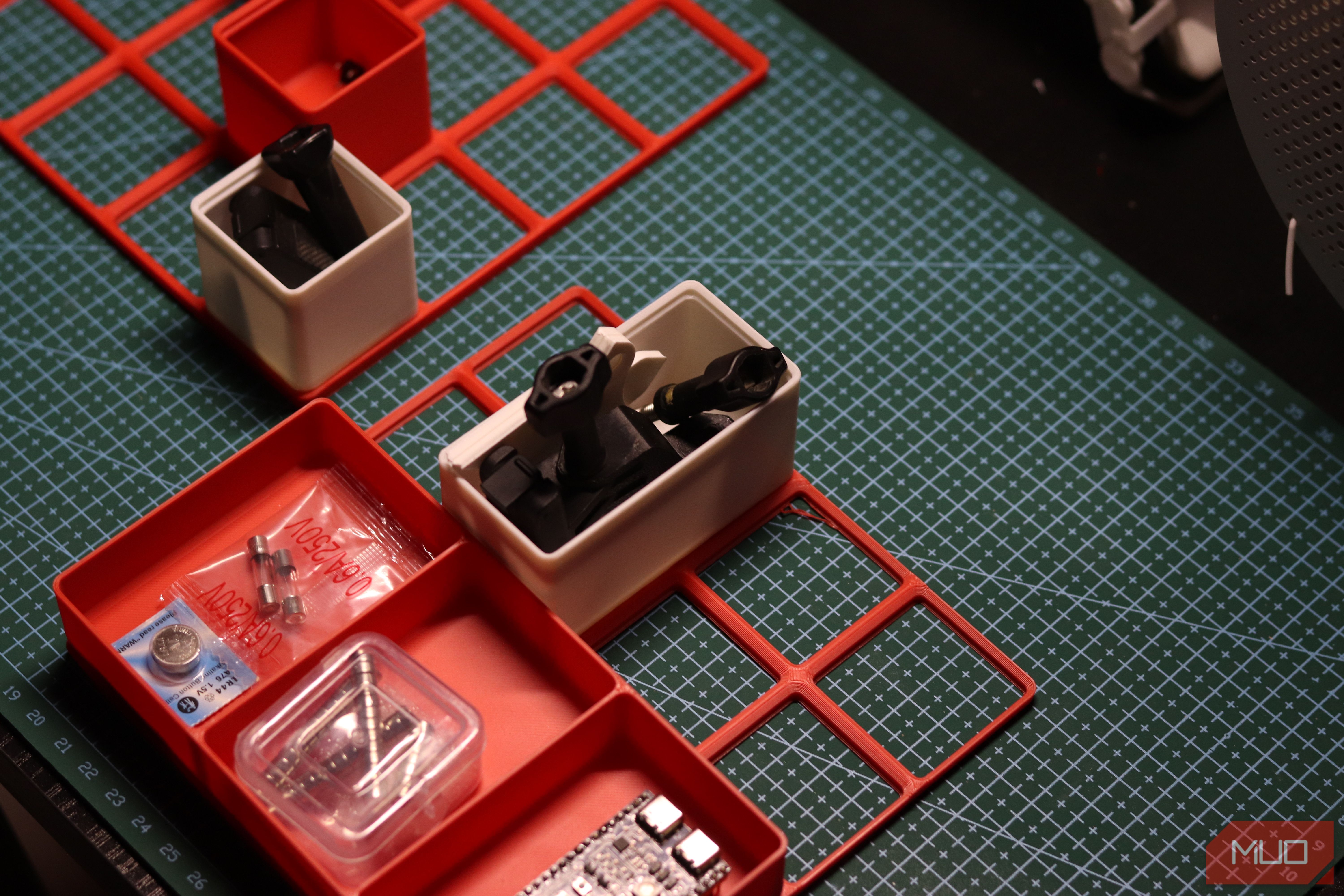 Half empty Gridfinity baseplate.