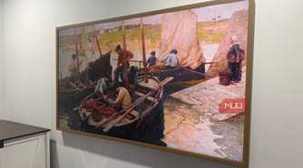 hisense canvas tv boat art