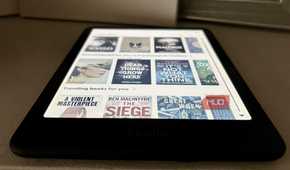 Kindle Colorsoft library view from below