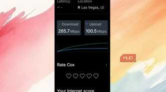 Internet speeeds as seen on the Fing app.