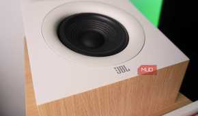 The woofer on a Dolby Atmos speaker.