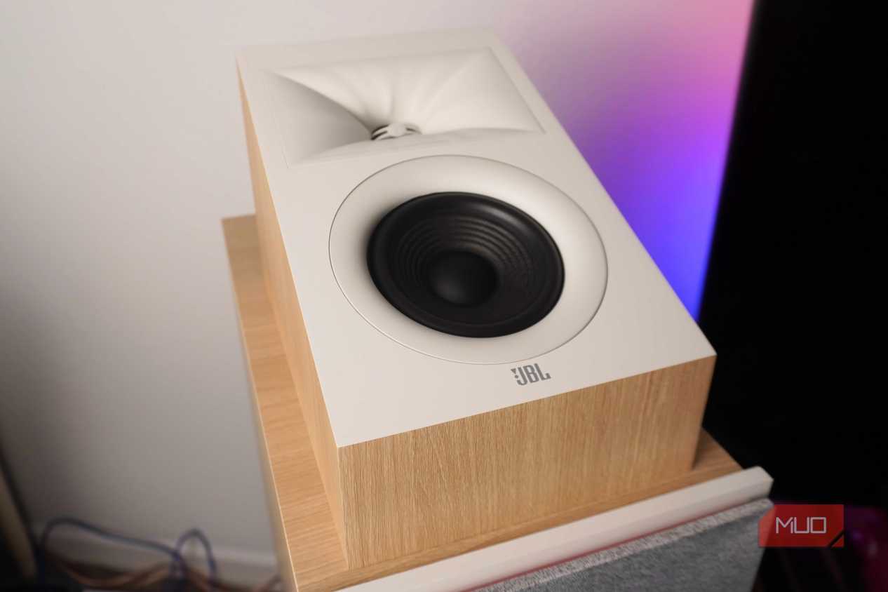 The height speakers in the JBL Stage2 lineup.