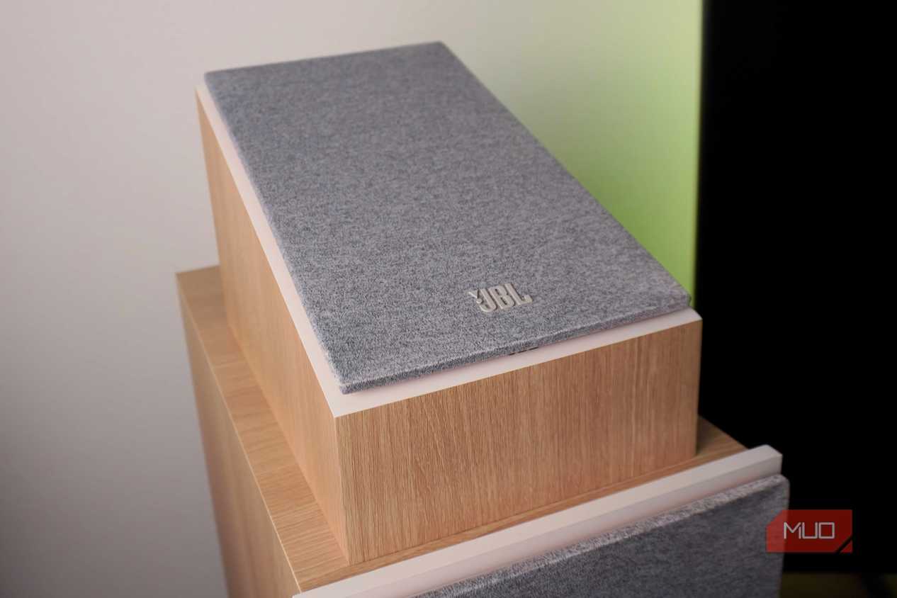 Dolby Atmos speakers on a set of floor units.