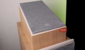 Dolby Atmos speakers on a set of floor units.